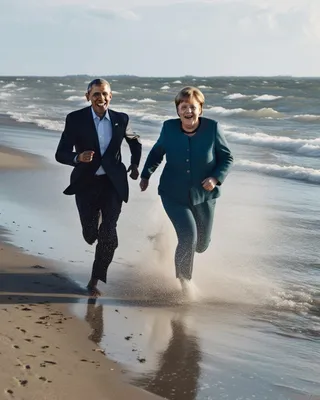 И пусть весь мир подождет: Обама и Меркель отдыхают на пляже от ИИ - Варнет
