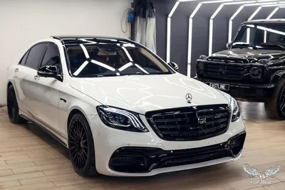 Аренда Mercedes S-Класс W222 белый кузов черный салон с водителем в Москве  - AMR