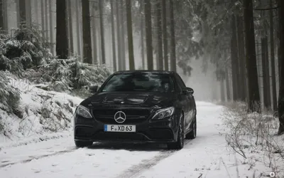 Mercedes AMG , зимний лес, …» — создано в Шедевруме