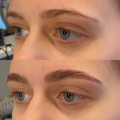 Татуаж глаз, век фото до и после, примеры работ перманентного макияжа в  студии Натальи Еселевич в Новосибирске, Новосибирске