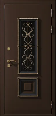 Входные двери с ковкой купить в Москве, металлическая стальная дверь с  элементами ковки - Квадро