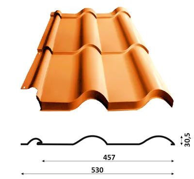 Металлочерепица Дюна - Германия 0,50. Цена в Киеве, купить - Будсервис