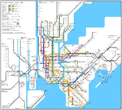 Схема метро Нью-Йорка / Travel.Ru / Страны / США / Карты