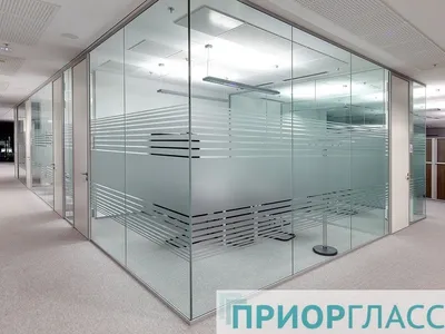 Стеклянные перегородки: изготовление в Москве, цена за кв.метр -  «Приоргласс»