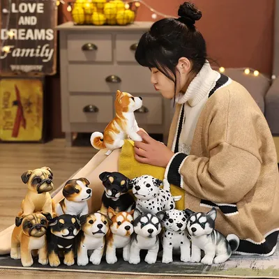 Купить реалистичная мягкая игрушка Hansa Creation Собака французский  бульдог, 50 см, цены на Мегамаркет