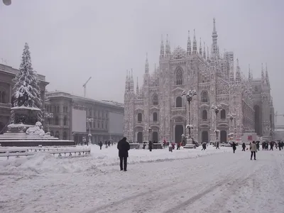 Милан зимой фото фотографии