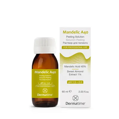 Купить Пилинг химический Mandelic A40 Peeling Solution – миндальная кислота  в водно-спиртовой форме, 60мл рН 1.5–2.0 по выгодной цене в  интернет-магазине Профэстетика| Ставрополь