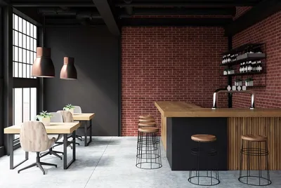 Дизайн мини-кафе COFFEE POINT в стиле эко — лофт и минимализм площадью  10,56 кв. м в Москве — Roomble.com