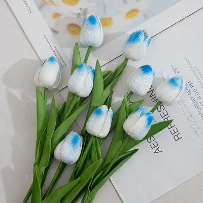 Тюльпаны Aliexpress Free shipping 31PCS/LOT pu mini tulip flower real touch  wedding artificial silk home decoration - «За окном апрель, а у меня уже  букет ТЮЛЬПАНОВ сорван... реально КАК ЖИВЫЕ!!! (ссылка на