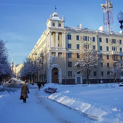Winter in the evening Minsk Stock Photo by ©IrinaDance 96264422