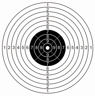 Мишень для стрельбы, винтовочная 20х20см (плотная бумага 80 г/м2 - 100шт.)  | AliExpress