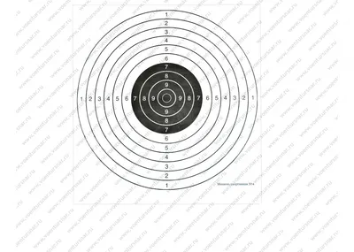 Купить пристрелочную мишень на 100 м (шаг 0.1 MRAD)