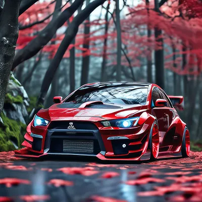 Mitsubishi lancer 9, tuning, jdm, 3d…» — создано в Шедевруме