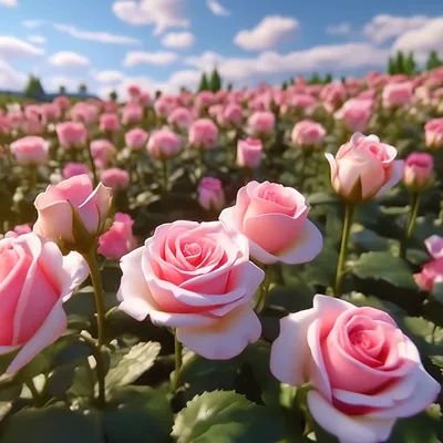 розовые розы Это много розовые розы Стоковое Фото - изображение  насчитывающей флористическо, зеленый: 104455094
