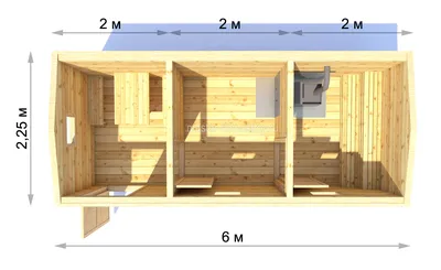 Мобильная баня из бруса «Варвара» 5x2.25 с гарантией от производителя  «ПБК-Плюс»