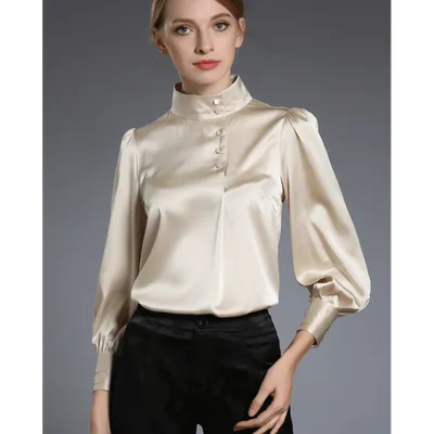 Модели блузок из атласа фото фотографии