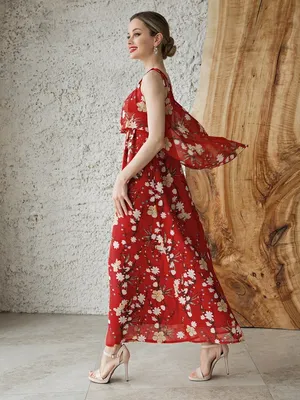Женское Нежное шифоновое платье в цветочек купить в онлайн магазине -  Unimarket
