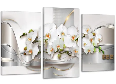 Модульная картина Цветы Абстракция Орхидея (53х100 см) Art-219_3 купить  недорого