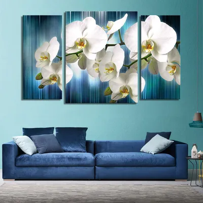 Модульная картина \"Белая орхидея\"