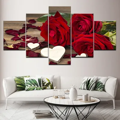 Купить модульная картина Розы под дождем цены и фото | интернет-магазин  Фотомили