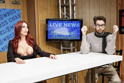 Redheaded MILF news anchor Monique Alexander gets fucked on the air - Все  фотографии