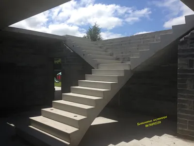 Г-образные бетонные лестницы, монолитные г-образные лестницы | BestStairs
