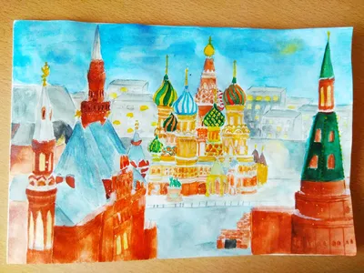 Фотоотчёт о проекте «Мой город для тебя» (рисунки на тему «Моя Москва») (6  фото). Воспитателям детских садов, школьным учителям и педагогам - Маам.ру