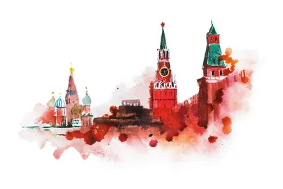 Москва рисунок легкий - 96 фото