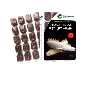 Мотыль крупный Экокорм в блистере 100г купить в зоомагазинах Зоо43 в Кирове