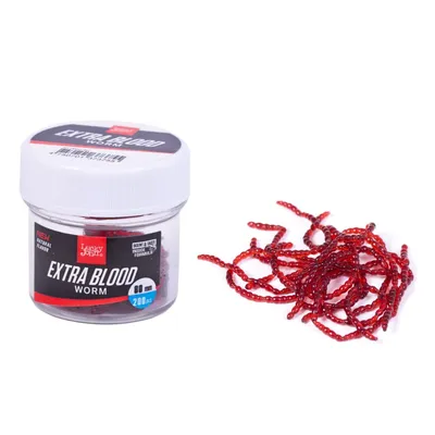 Насадки искусственные съедобные Lucky John Pro Series EXTRA BLOOD WORM  мотыль 200шт, купить в Минске