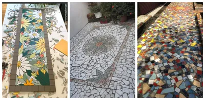 Мозаика из битой плитки: 25 идей как использовать остатки кафельной плитки  | Сад и Огород | Дзен