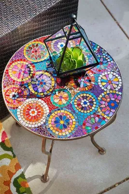 55 Арт идей мозаики своими руками в саду и в интерьере | Mosaic accent  table, Mosaic diy, Home decor