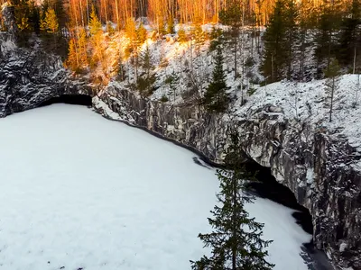 Путешествие по Карелии зимой. Часть №2. Мраморный каньон Рускеала. —  Renault Duster (1G), 2 л, 2016 года | путешествие | DRIVE2