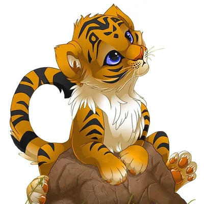 мультяшные тигры на белом фоне Иллюстрация вектора - иллюстрации  насчитывающей шарж, серо: 220489871