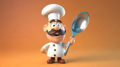 шеф-повар пекарь мультфильм мужское меню знак фон Иллюстрация вектора -  иллюстрации насчитывающей колокол, человек: 217961139