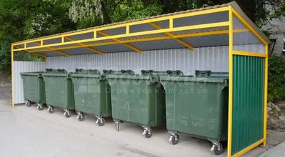 Контейнерные площадки с навесом по самым низким ценам в Москве - Заборкин