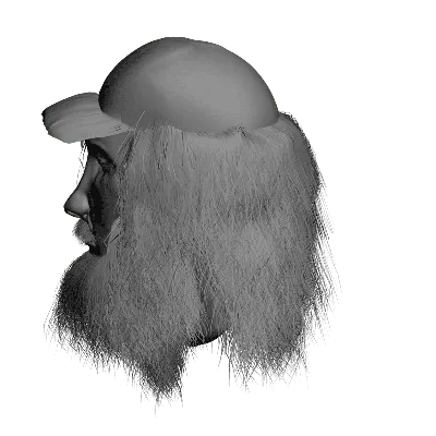 3d модель Голова мужика с бородой L5-013 STL