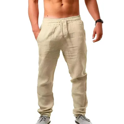 Чёрные классические мужские брюки из льна S M L XL XXL (ID#1204345077),  цена: 870 ₴, купить на Prom.ua