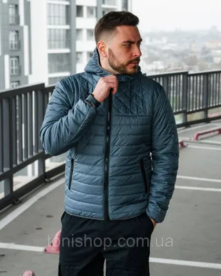 Куртка мужская демисезонная с капюшоном стёганная, мужские куртки весна-осень  короткие на манжете (ID#1701446592), цена: 1160.46 ₴, купить на Prom.ua