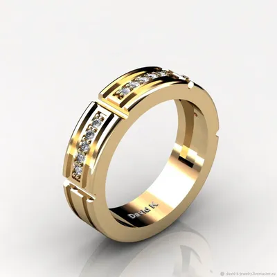 Мужское обручальное кольцо B1013 с 15 натуральными бриллиантами купить в  интернет-магазине Ярмарка Мастеров по цене 126000 ₽ – MEQ2ORU | Кольца,  Москва - доставка по России