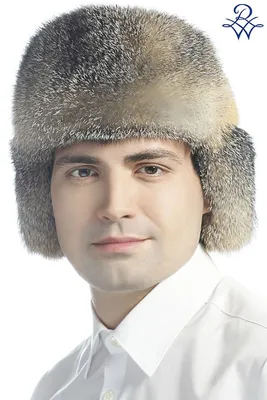 Головной убор меховой мужской 1715 шапка ушанка лиса серая - купить в  Москве по выгодной цене