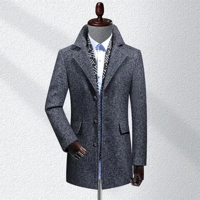 Зимнее мужское пальто бордового цвета. Арт.:1-302-10 – купить в магазине  мужской одежды Smartcasuals