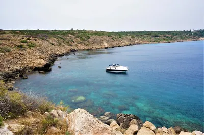Типичный вид на мыс Греко на Кипре Стоковое Изображение - изображение  насчитывающей европа, релаксация: 163010717