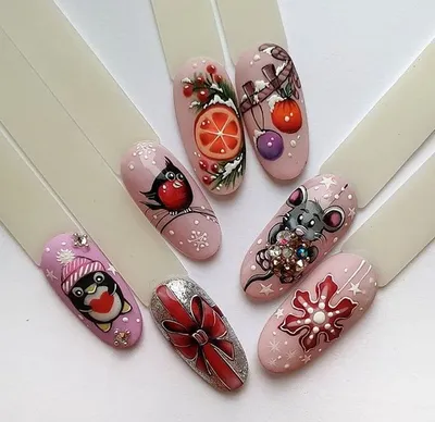 Мышка на ногтях: 20+ прелестных идей для оформления маникюра | Микки ногти,  Рождественский дизайн ногтей, Маникюр