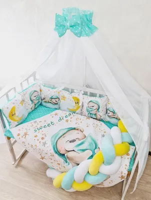 Детский постельный набор в кроватку для новорожденных (ID#1736925722),  цена: 2230 ₴, купить на Prom.ua