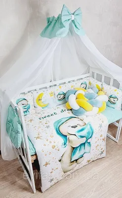 Комплект бортики в кроватку для новорожденных косичка Little mir 29203642  купить в интернет-магазине Wildberries