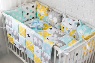 Детский постельный набор в кроватку для новорожденных (ID#1736925735),  цена: 1550 ₴, купить на Prom.ua