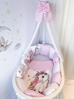 Набор в кроватку для новорожденных Ecoline Angelica (10 пред.) купить в  магазине в Москве 2024 году