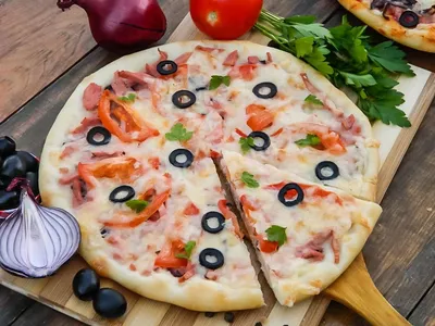 Бездрожжевое тесто для пиццы, пошаговый рецепт с фото на 688 ккал