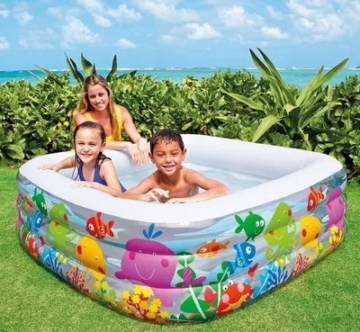 Надувной бассейн, матрас Интекс • для детей от 1 года